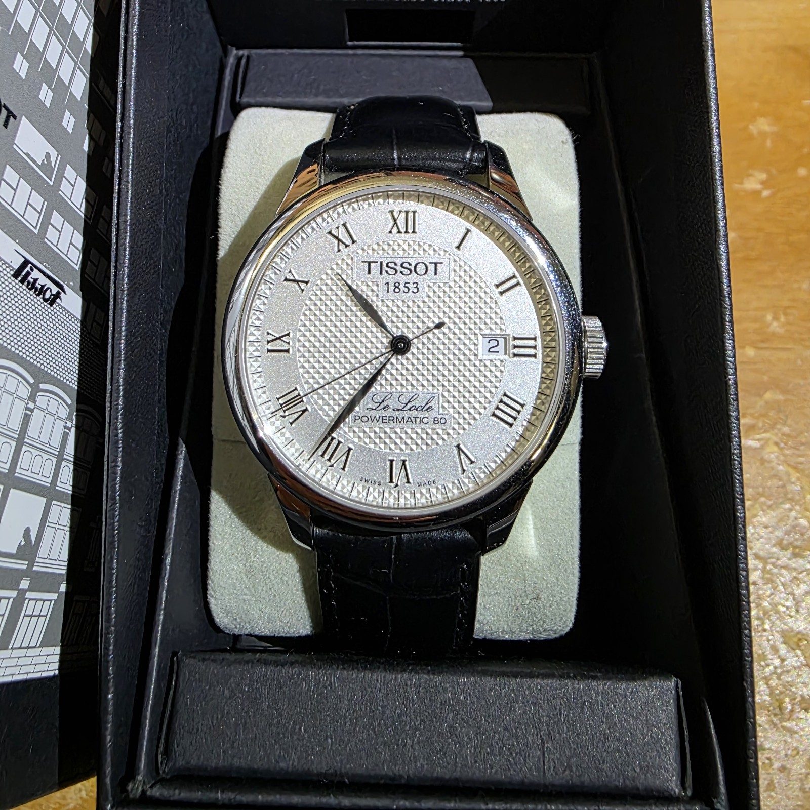 TISSOT Le Locle Powermatic 80 39MM SS Silver Dial Watch T0064071603300