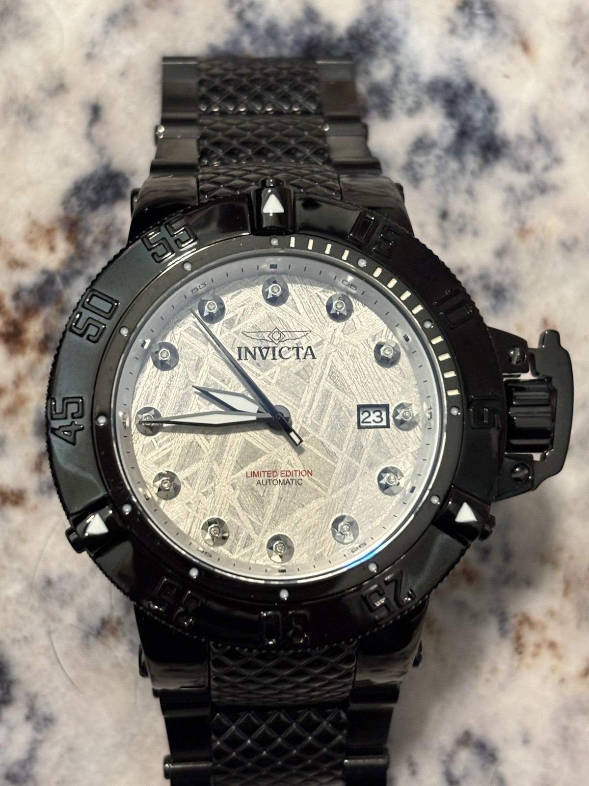 Invicta Limited Edition Men’s Automatic Subaqua Noma III Black SS Meteorite dial