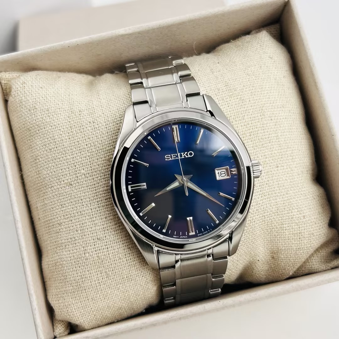 Seiko Essentials SUR309 Blue Dial Men’s Stainless Steel Quartz Watch 40.2mm