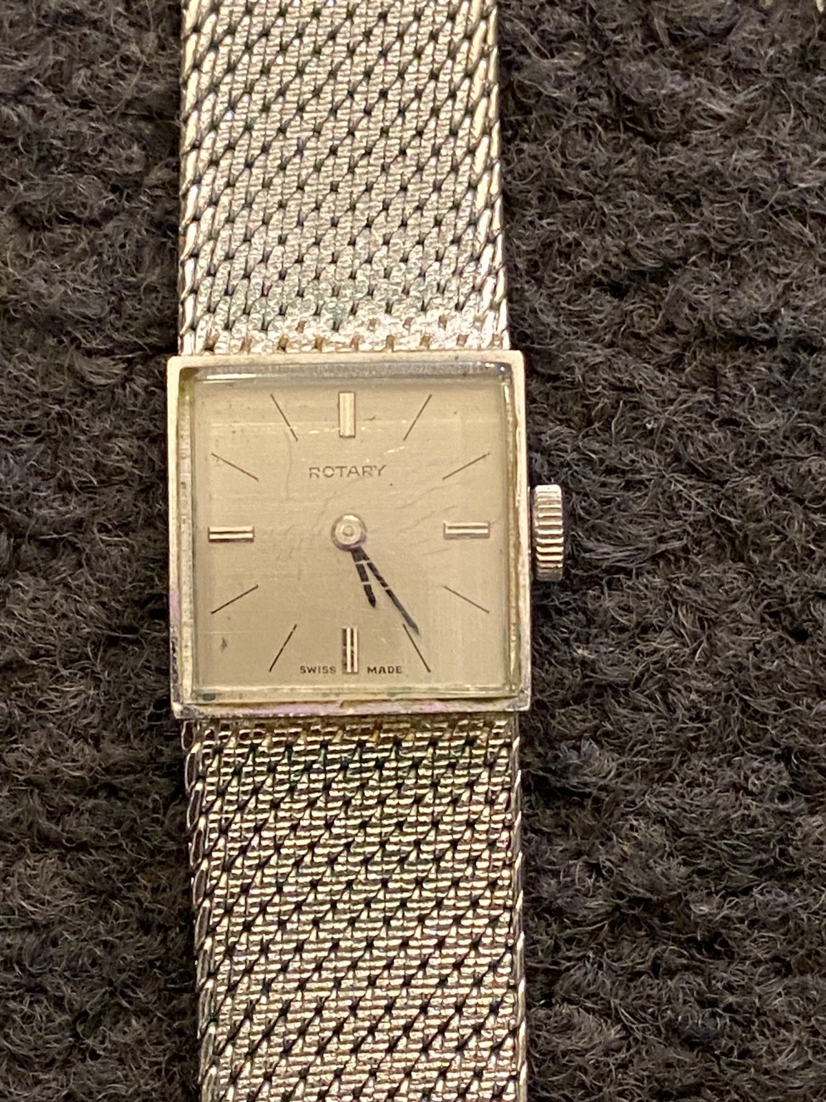 ROTARY Swiss Mechanical Watch VINTAGE Ladies Silver Plated Collectable