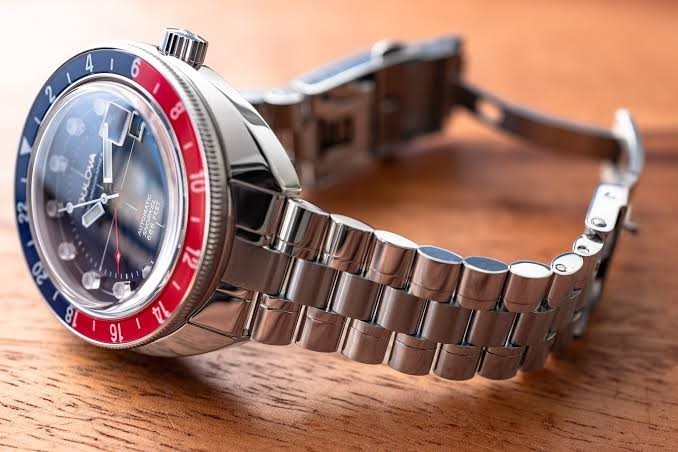 BULOVA Oceanographer Automatic Snorkel 41mm Pepsi Stainless Men’s Watch NEW