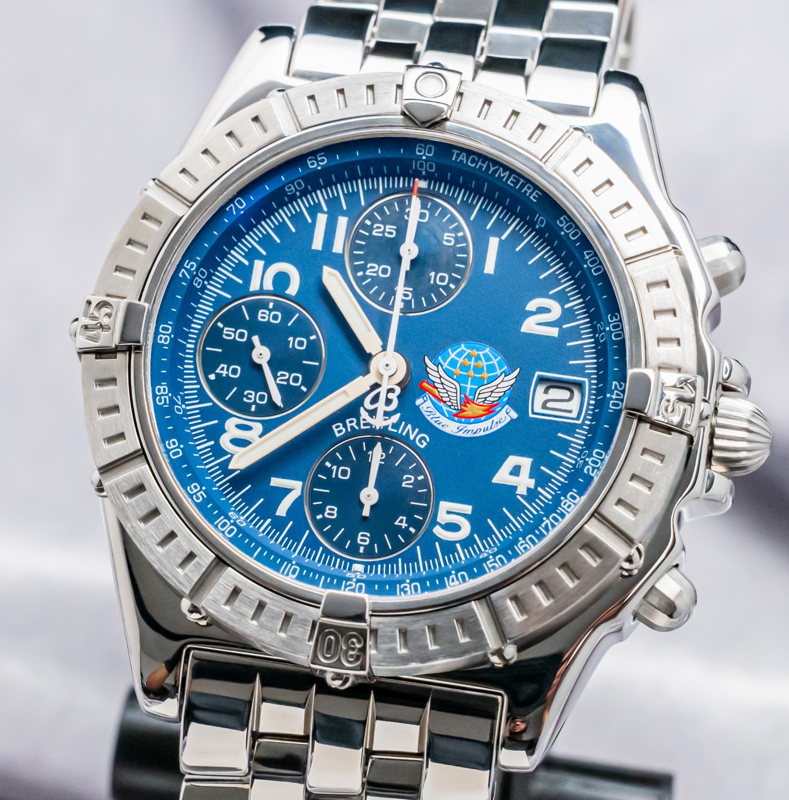 Breitling Chronomat Evolution 43mm Rose Gold Complete Two-Tone Black Dial C13356
