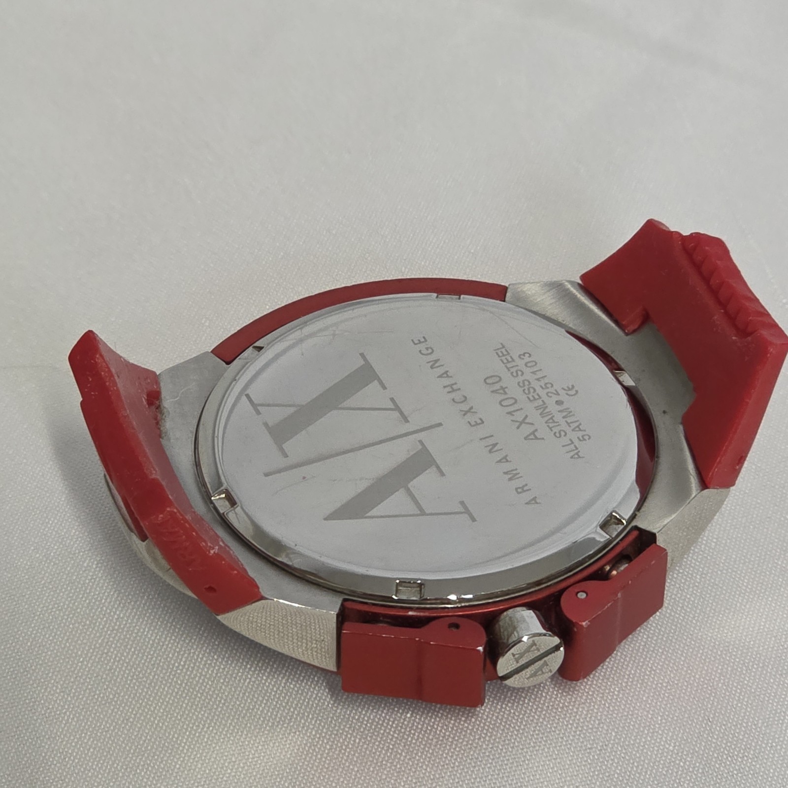 Armani Exchange Watch Red Missing Band /Strap
