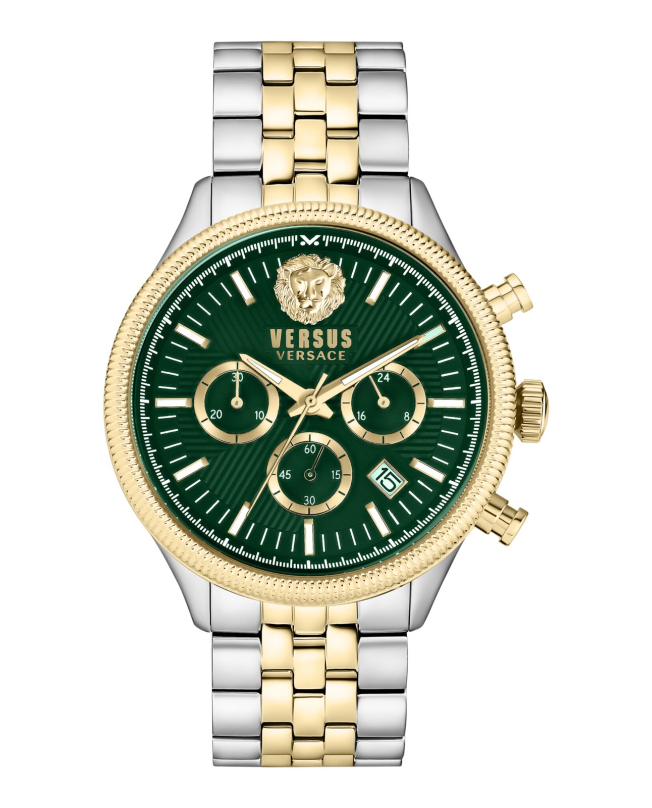 Versus Versace Mens Watches Two Tone 44 mm Colonne Chrono Collection