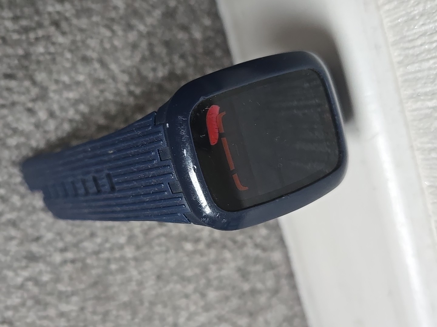 Swatch Touch DARK BLUE Black Dial Navy Blue Silicone Digital Watch *for Parts*