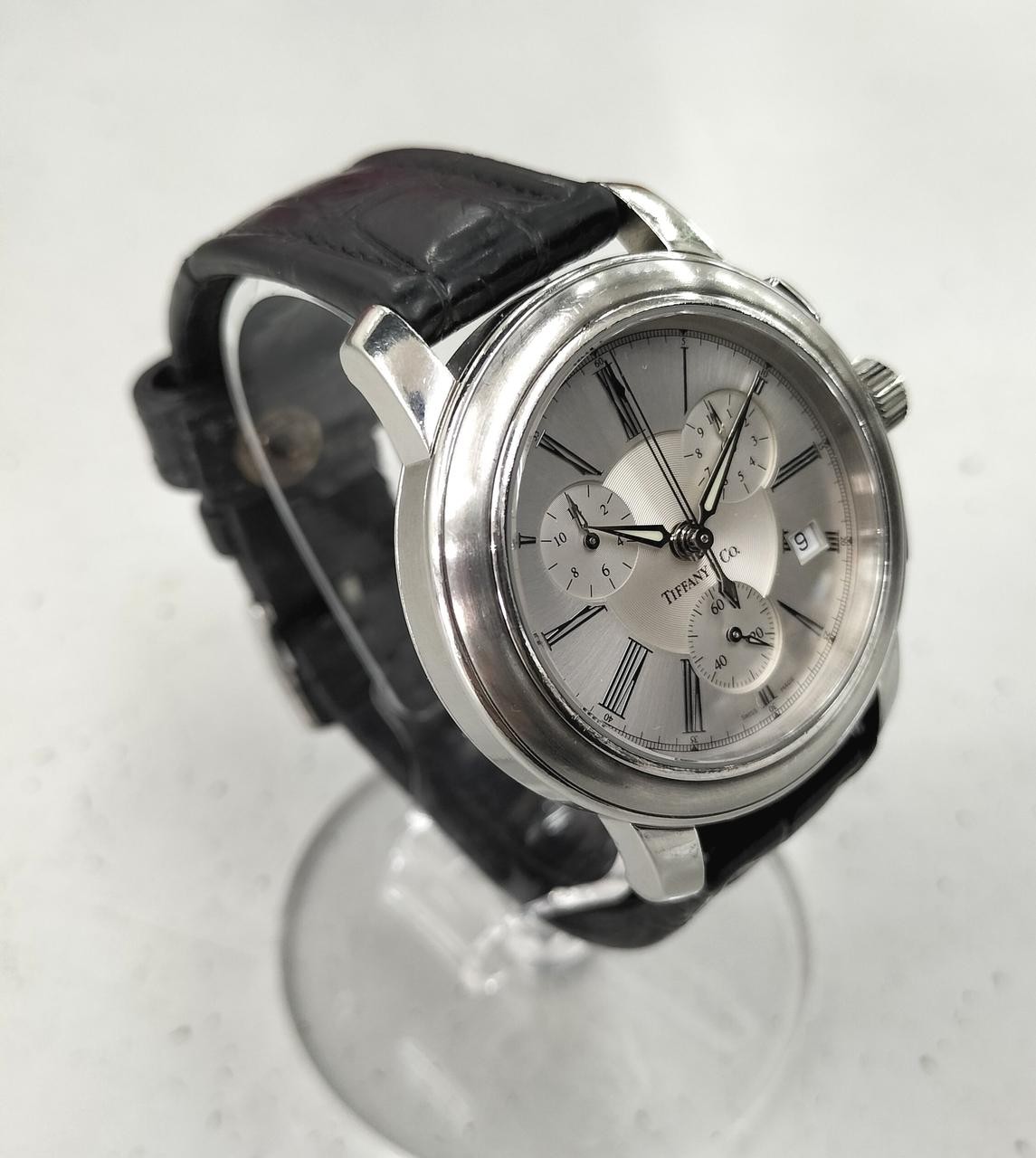 [B1N] Tiffany & Co. Mark Round Stainless Steel Quartz Analog Watch [x9s]