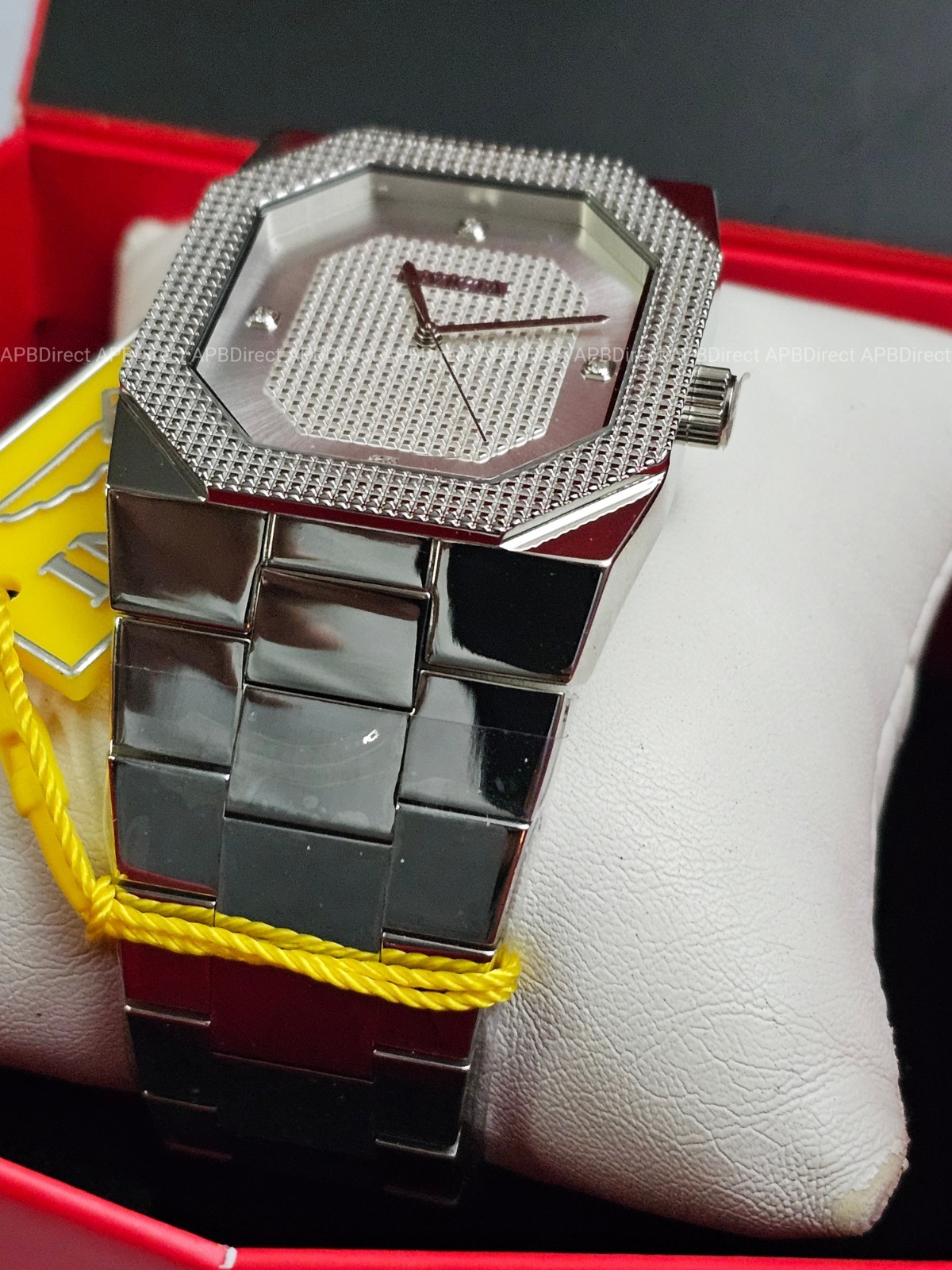 Invicta – CUADRO – Silver Plated SS High Polished Case & Bracelet – mens Watch