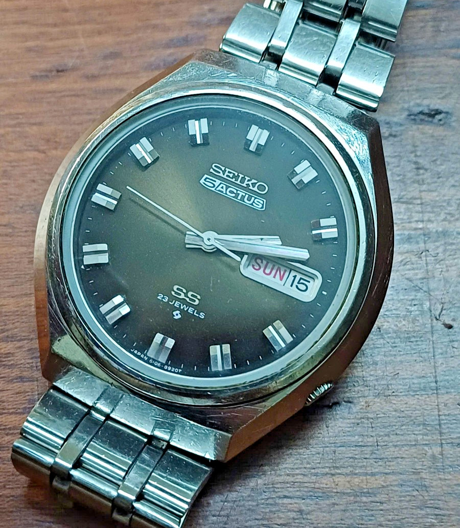 Seiko 5Actus SS 5606-8680 Dark Brown Dial 23J Auto (2645)