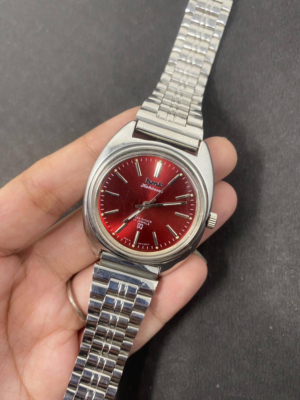 Vintage HMT Kohinoor 17 Jewels Mechanical Hand Winding Men’s Wrist Watch