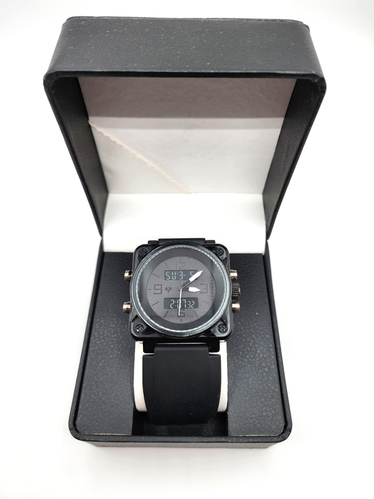 Infantry Dual Display Tactical Military Multifunction Watch Black