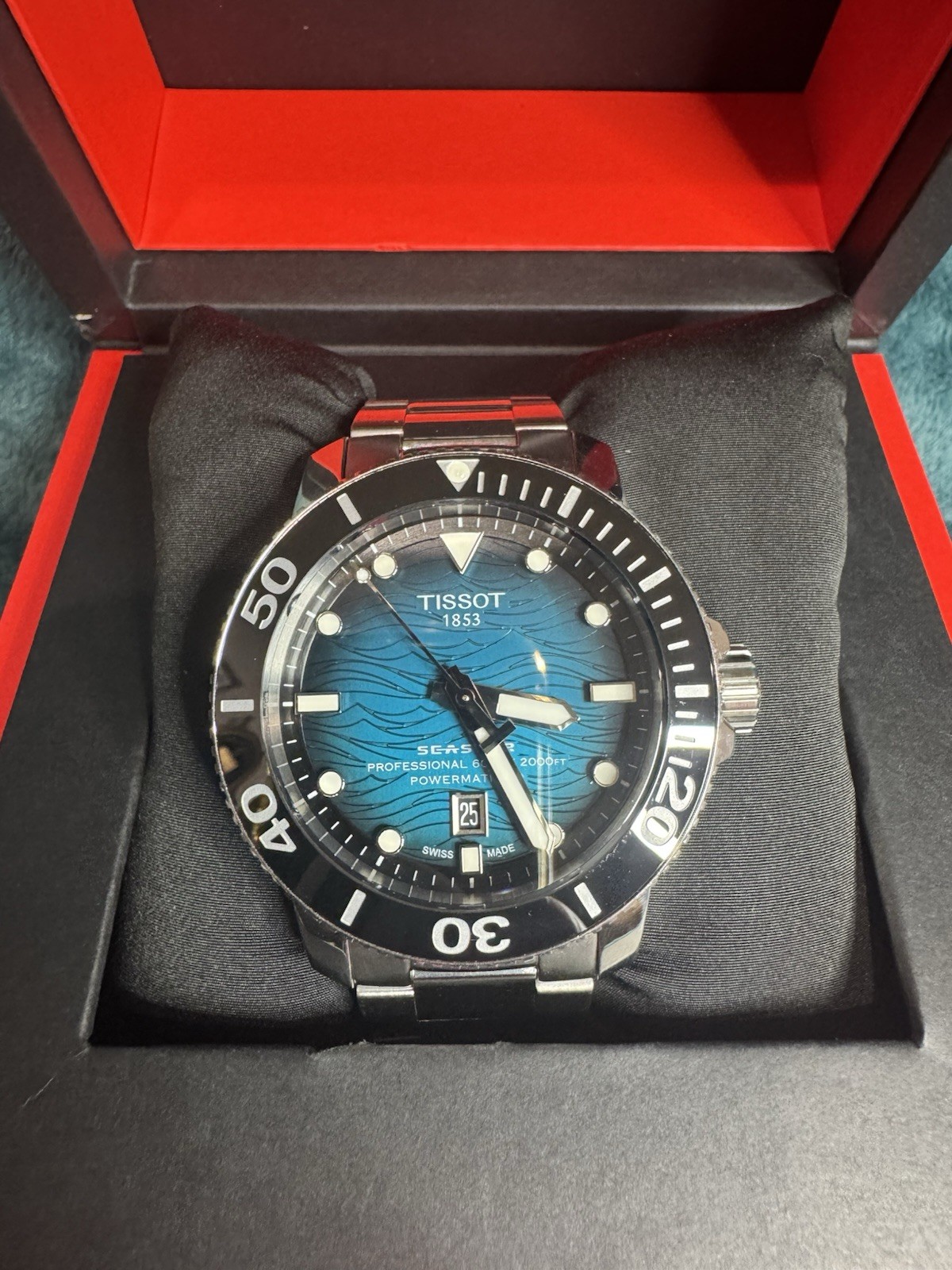 Tissot Seastar 2000 Automatic Blue Gradient Dial Steel Men’s Watch 46mm