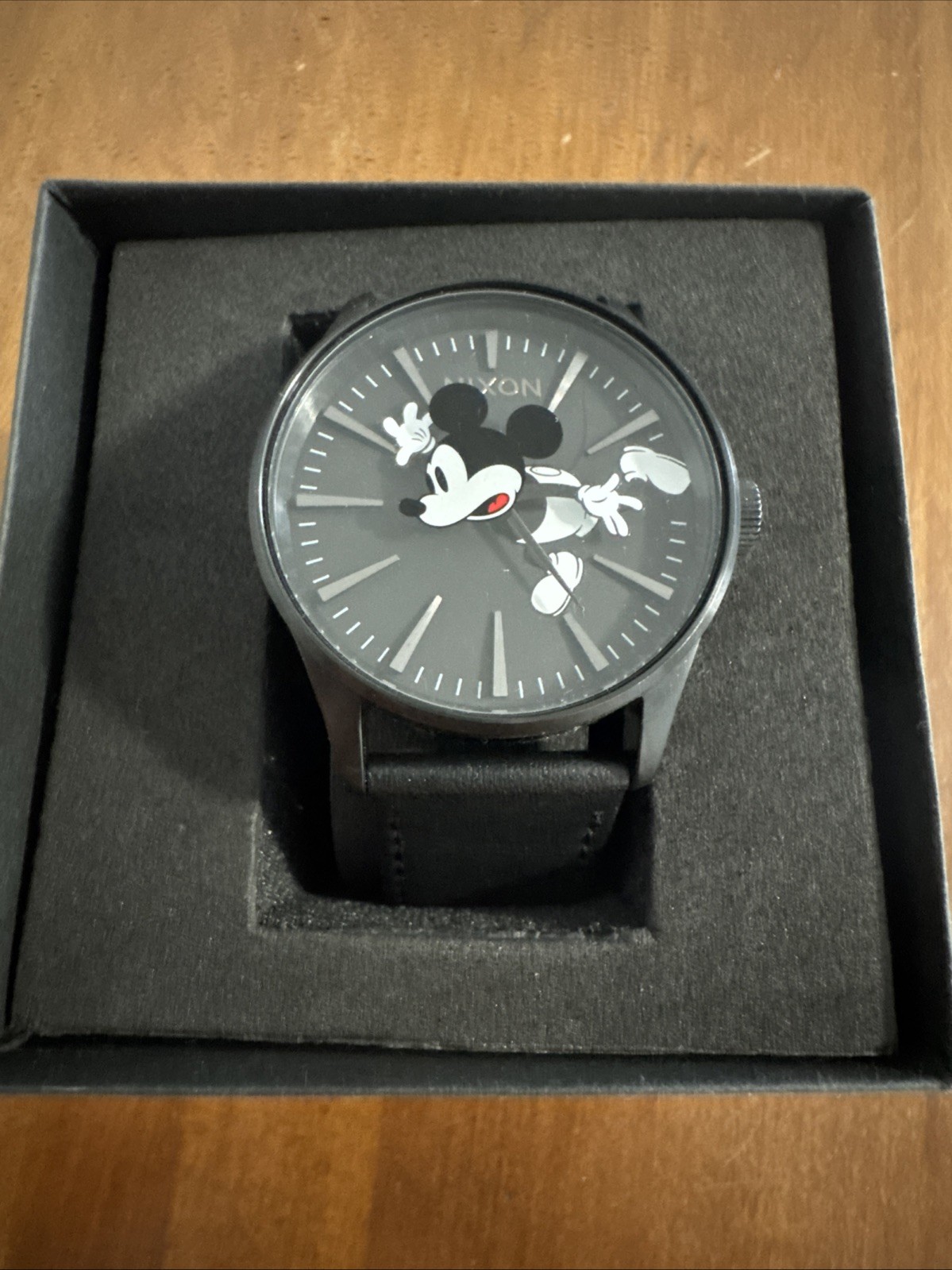 Nixon Mickey Mouse The Sentry Leather Watch Disney 90th Anniversary