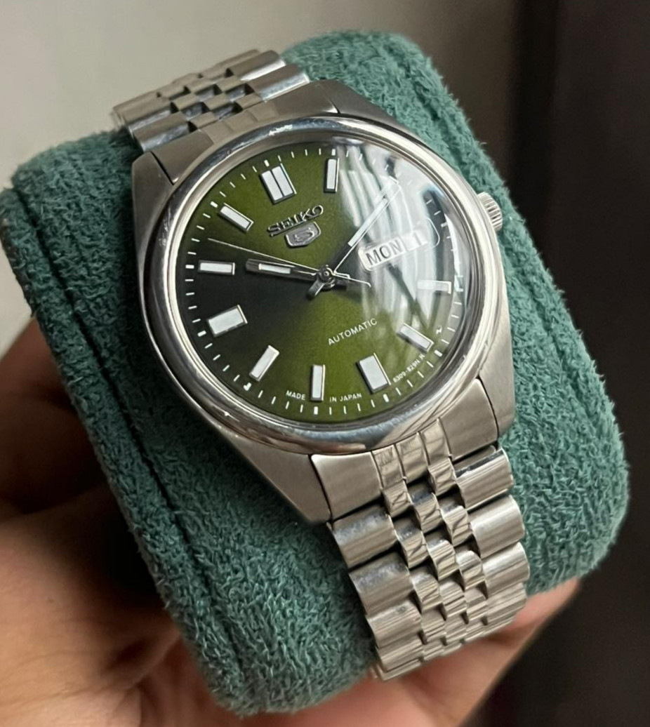 Seiko 5 Automatic Military Green Dial Mens Watch Japan Made 6309
