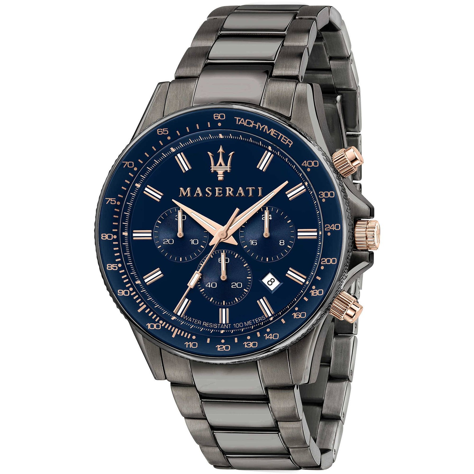 Maserati Challenge Chronograph Men’s Watch R8873640001 Watch Brunished Steel 44mm