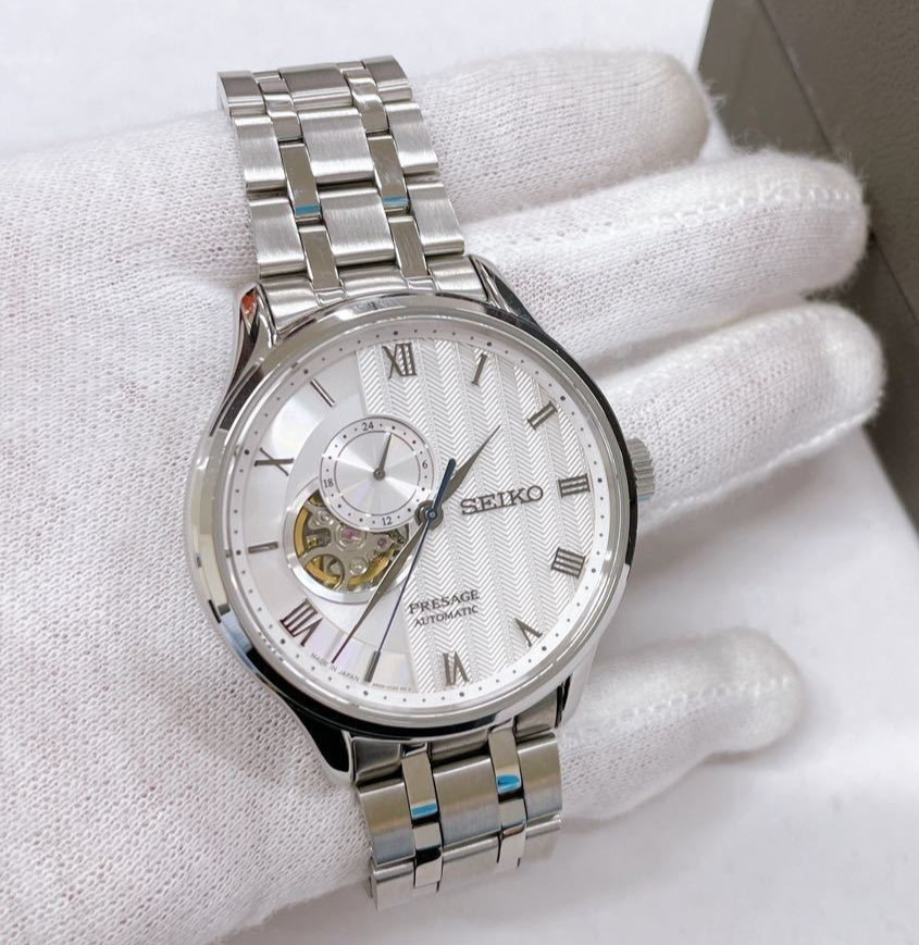 [☆New]SEIKO PRESAGE SARY Series Japanese Garden White Dial Black hands Automatic