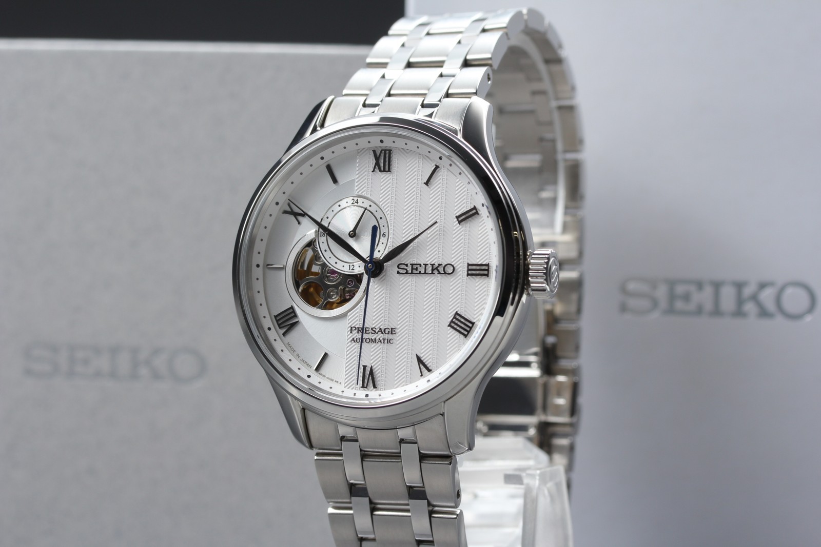 [w/Box, Paper] SEIKO Presage Japanese Garden Open Heart Auto SARY153 Steel Watch