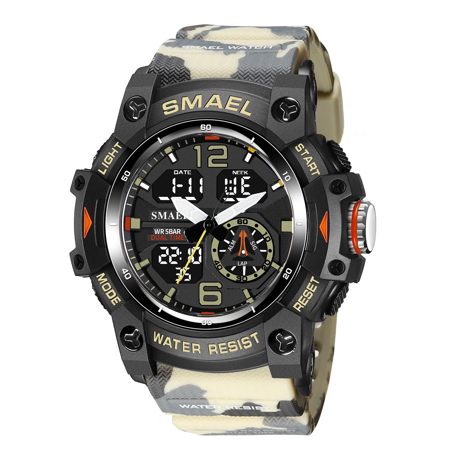 SMAEL Men’s Military Sport Watch LED Digital Waterproof Alarm Stopwatch
