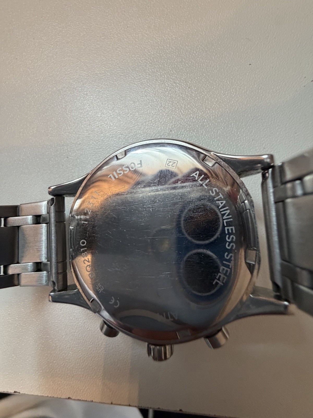 Fossil Fenmore Multifunction BQ2810 Men’s Silver Stainless Steel Watch 44mm