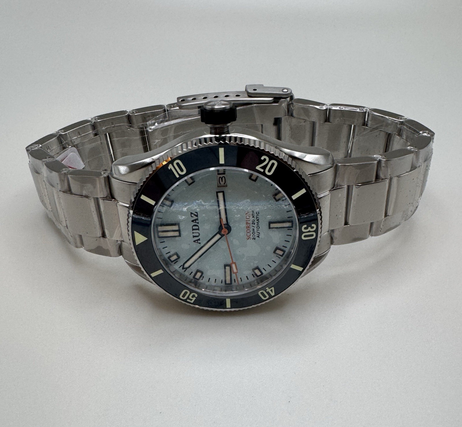 Audaz Scorpion ADZ-3090-05 Automatic Diver NEW 9015 Sapphire 200m Tiffany Blue