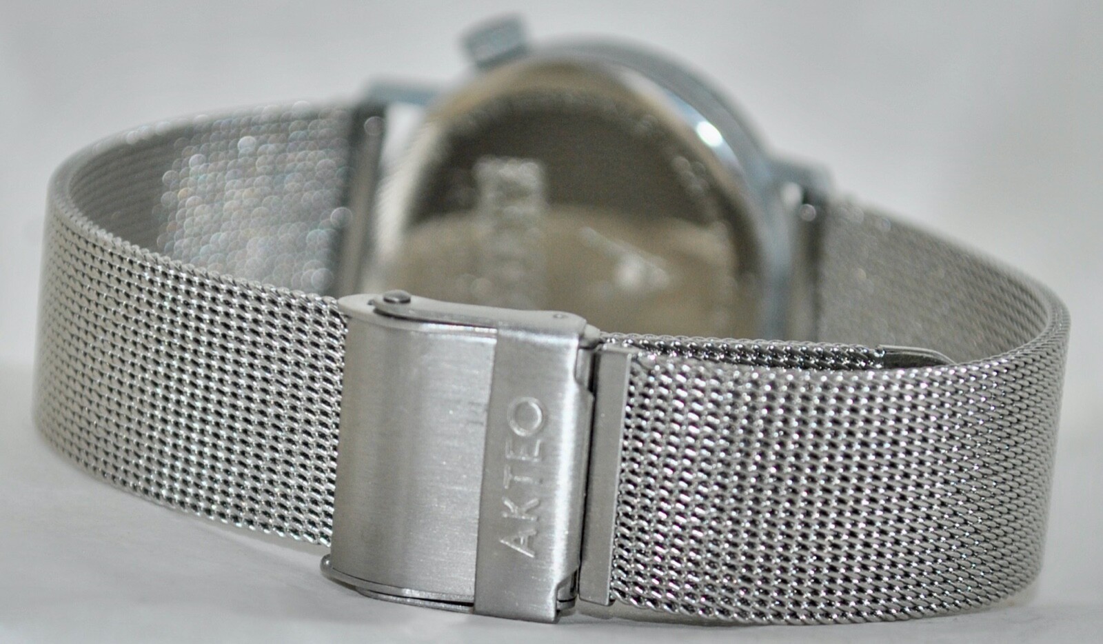 Akteo J.C. Mareschal Silver Animated Football Theme Watch Silver Mesh Band w/Box
