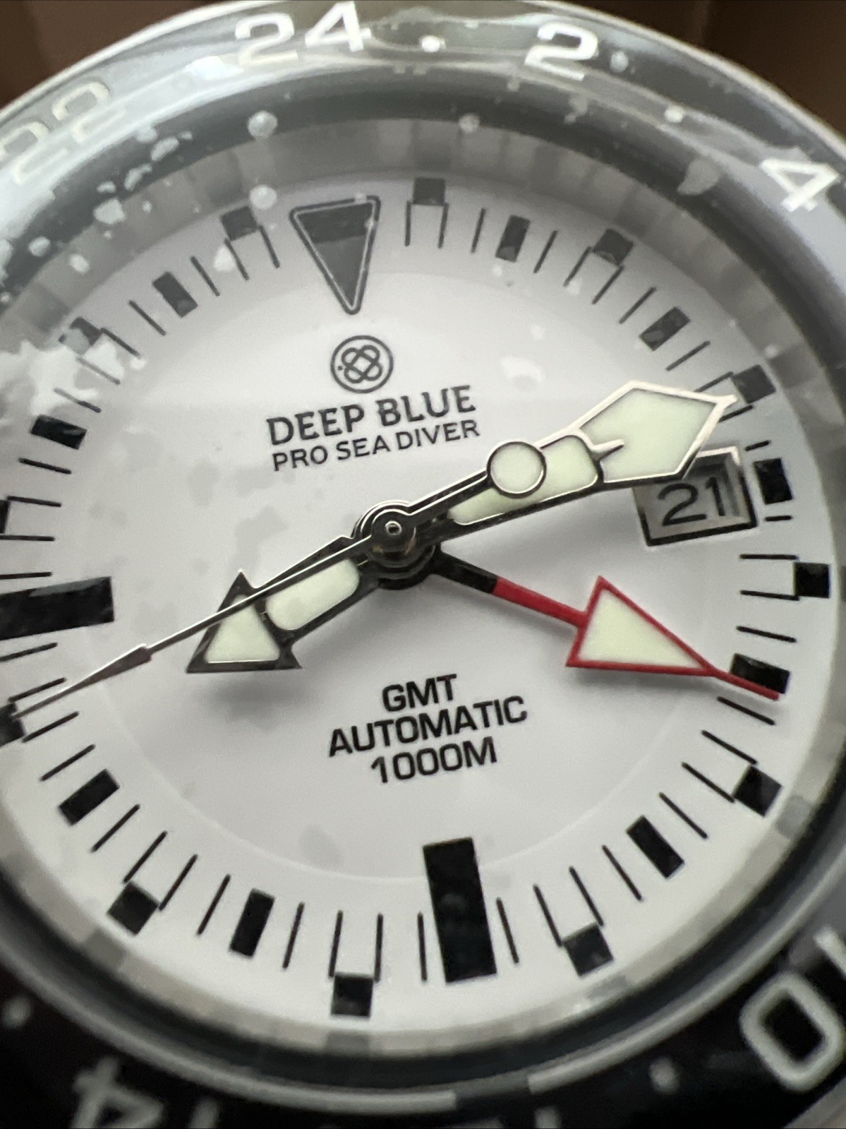 Authentic-PRO SEA DIVER 1000M😱EXPEDTION GMT AUTOMATIC CERAMIC BEZEL WHITE DIAL!