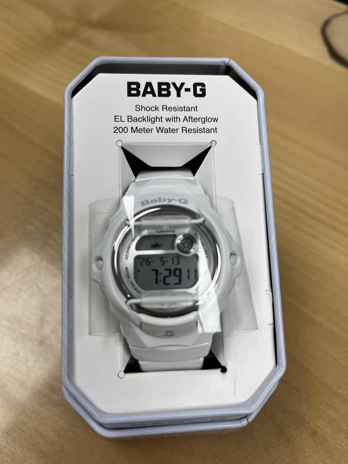 Casio Watch Baby-G BG169R-7AMTN Digital White Discontinued Colorway, New In Box