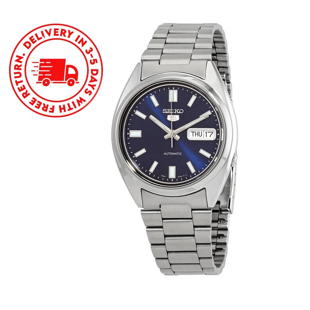 Seiko 5 Automatic Blue Dial Stainless Steel Band Case 38 mm SNXS77K1 Men’s Watch