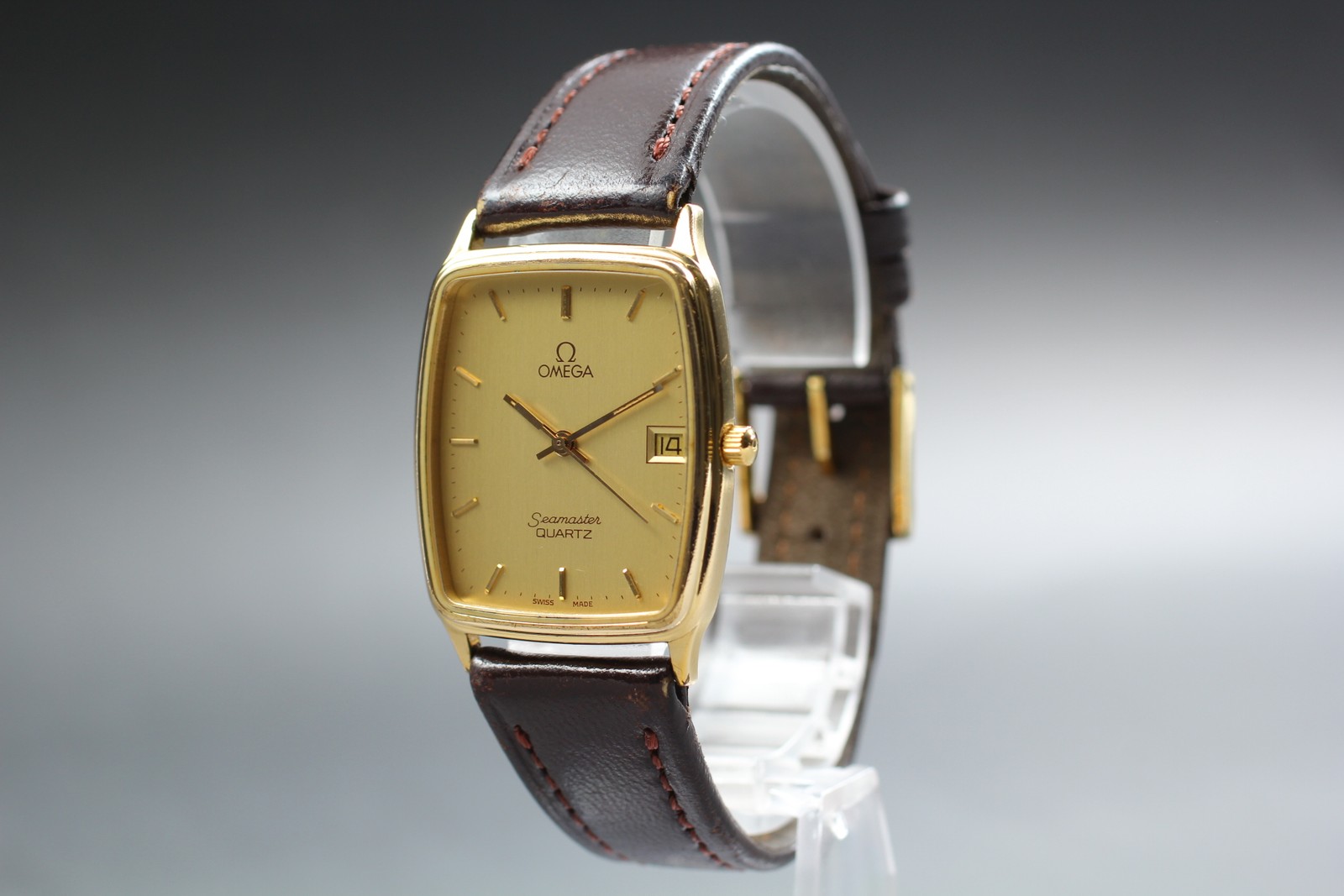 Vintage OMEGA Seamaster Cal.1430 Ref.196.0265 Men’s Quartz Watch 28mm From JAPAN