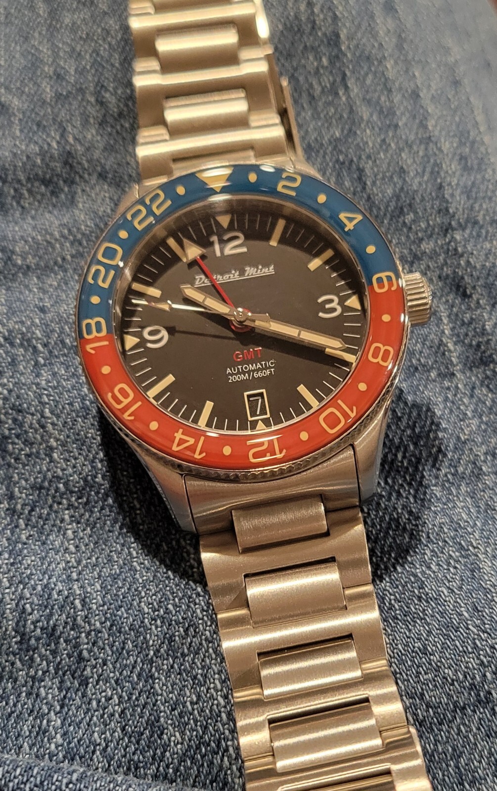 Detroit Mint GMT Pepsi Pan Am NH34 Skin Diver
