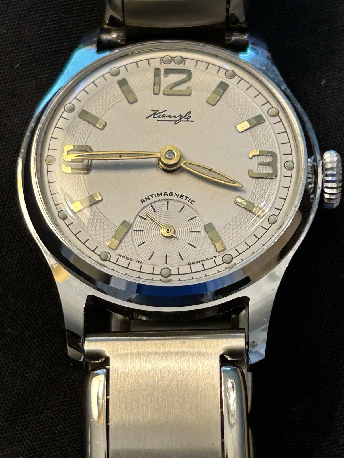 Vintage 1950s Kienzle Antimagnetic German Manual Wind Watch Small Seconds