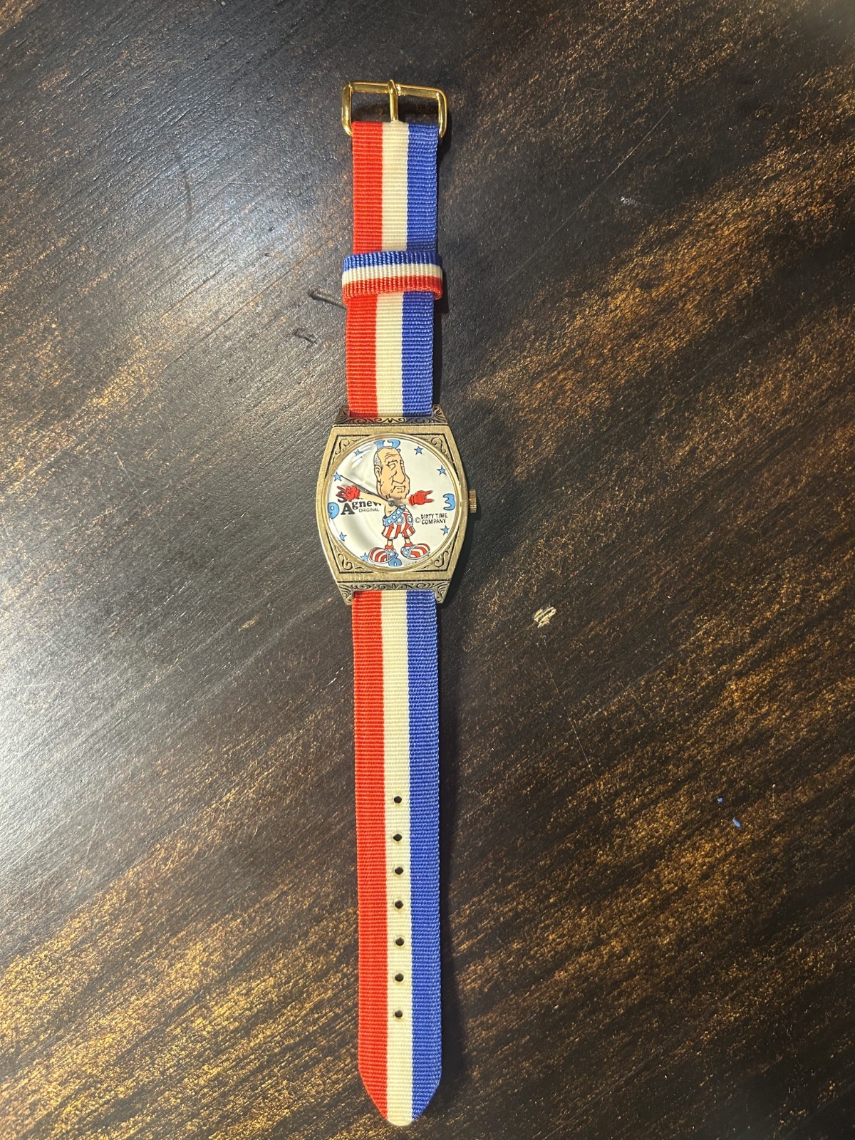 Vintage Spiro Agnew watch 1970 – New, in box, never worn.