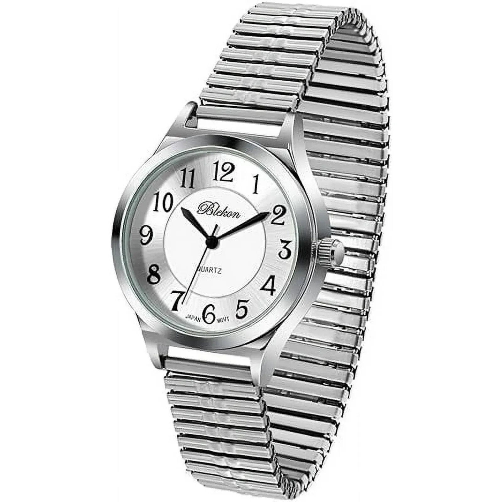 Blekon Original Women’s Easy Read Watch Stretch Band Fits Up to 6″ Wrist Size