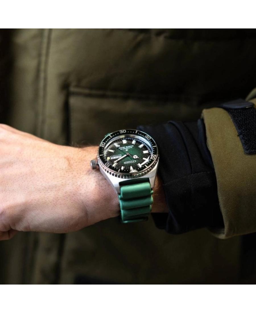 CITIZEN Men Analog Automatic Casual Watch Classic Dress Green Dial Waterproof Ro