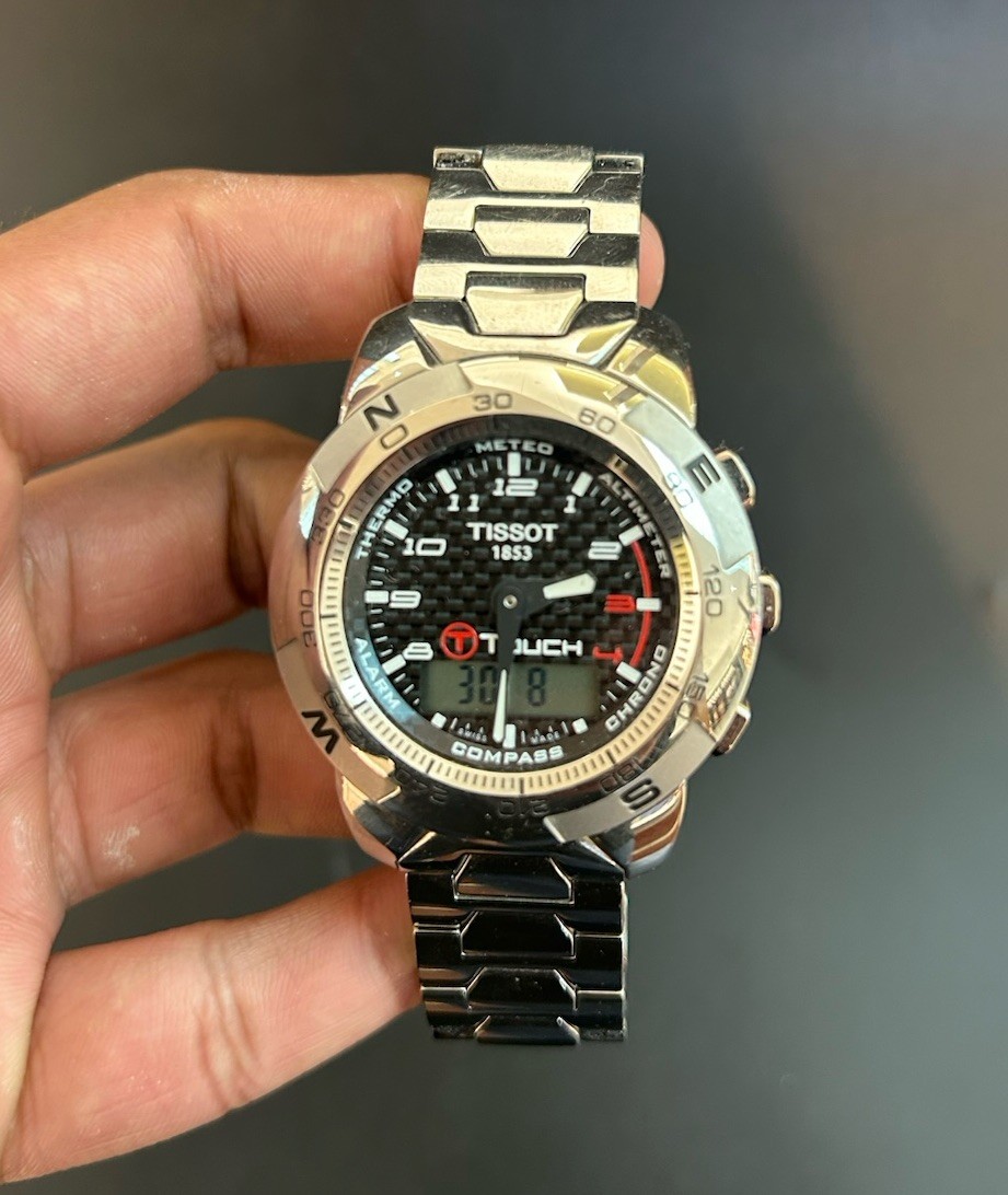 Tissot T-Touch Titanium Black Dial Quartz Mens Watch
