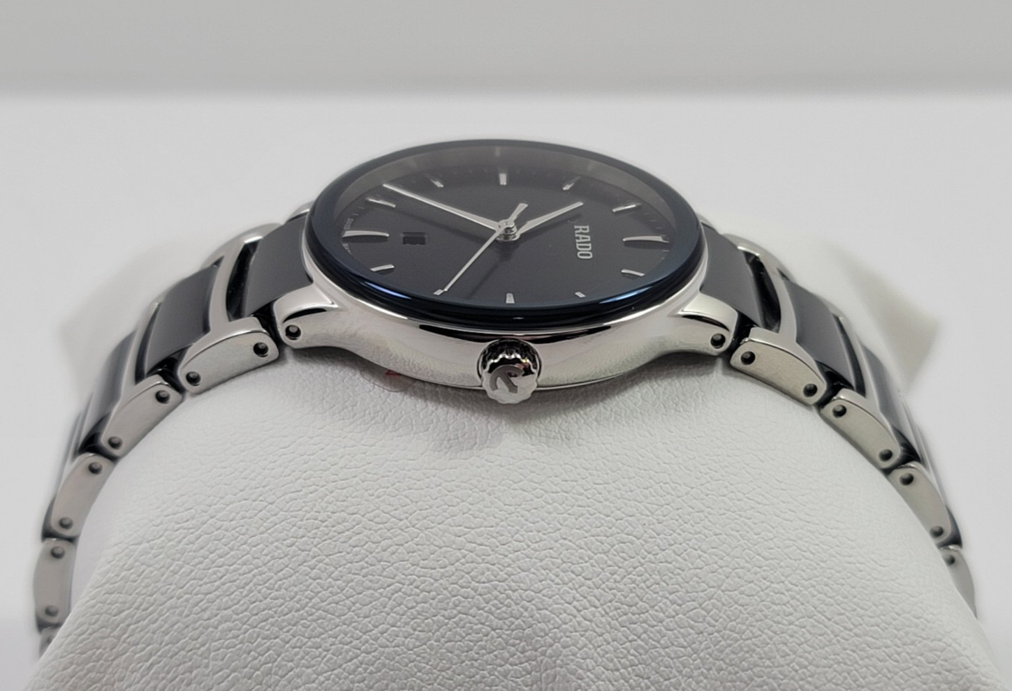 Rado Centrix Quartz Black Dial Stainless Steel Ceramic Ladies Watch R30026152