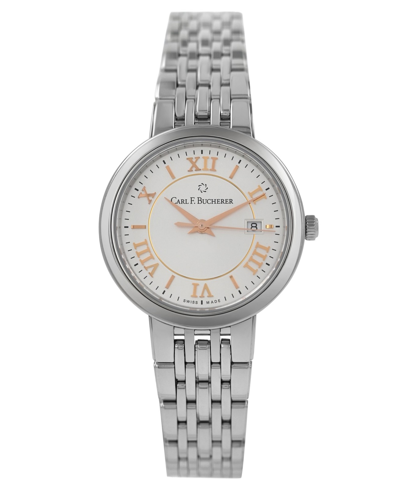 Carl F. Bucherer Adamavi 00.10315.08.15.22 Date Stainless Steel 28MM Lady Quartz