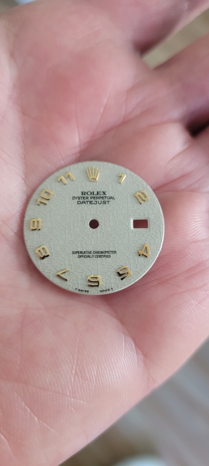 Rolex original quick set men’s dial 16013,16233,116233,off white Arabic Jubilee