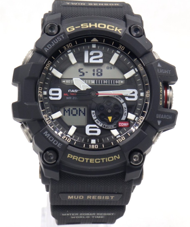 New Casio G-SHOCK MASTER OF G-LAND MUDMASTER Black Watch 55mm GG1000-1ACR $350