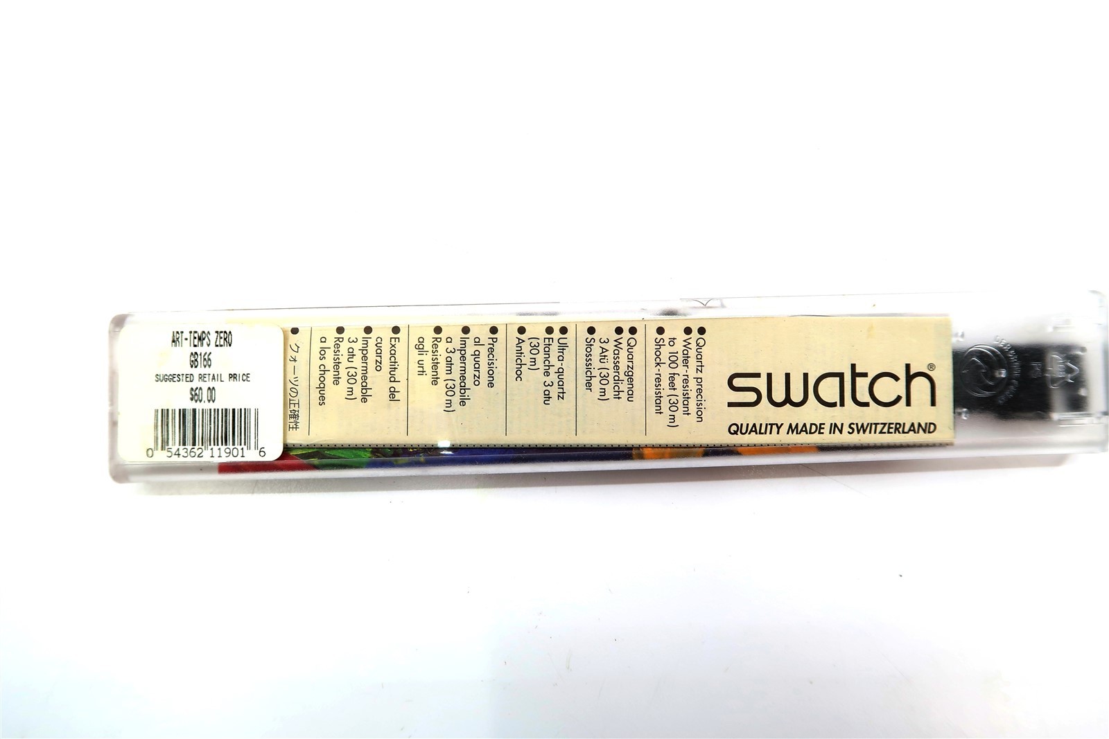 NEW Swatch Watch TEMPS ZERO GB166 Bengt Lindstrom 1995 w/ Case, Print & Papers