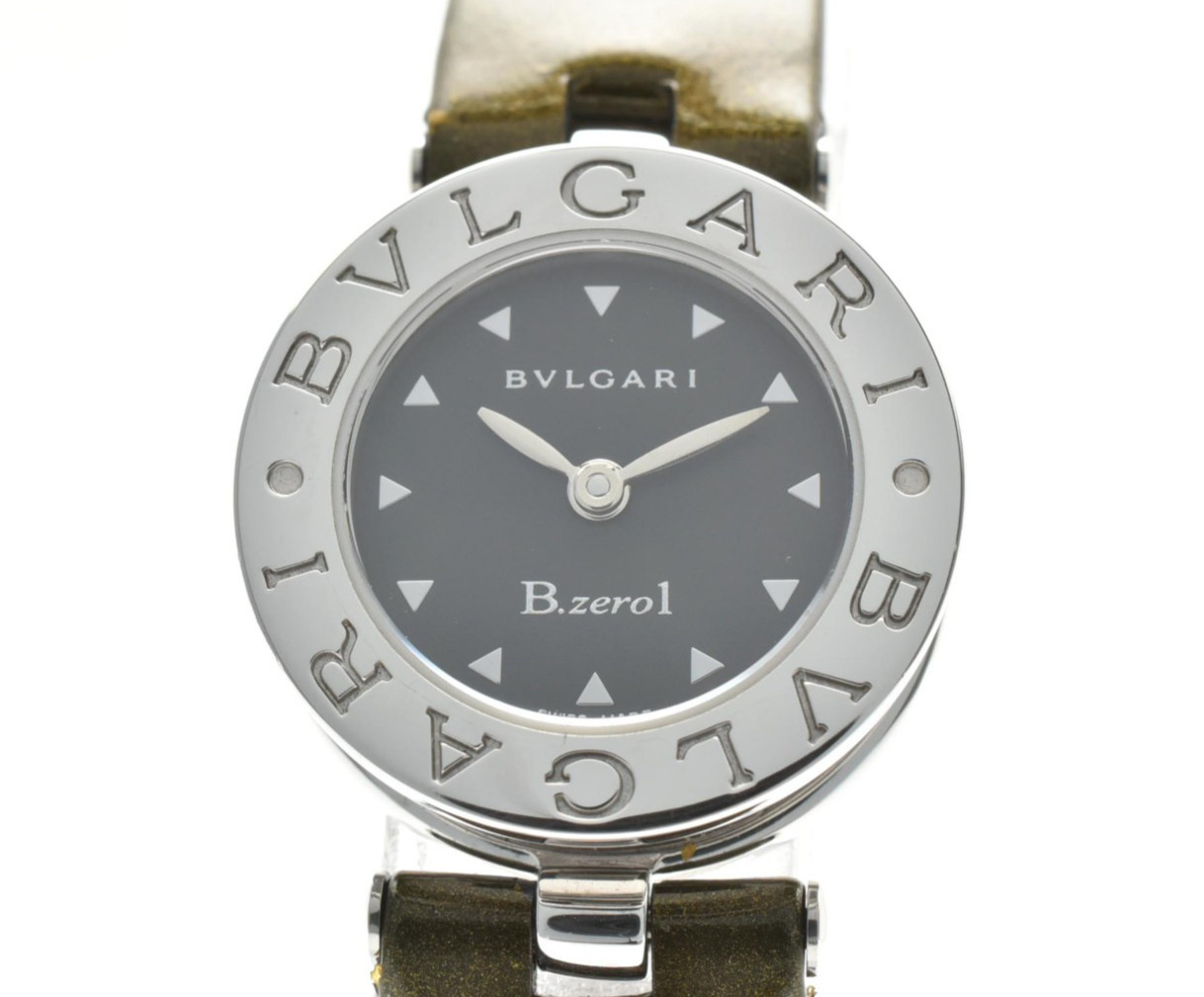 [NEAR MINT] BVLGARI B.Zero1 BZ22S Women’s Black Watch Brown Enamel Belt