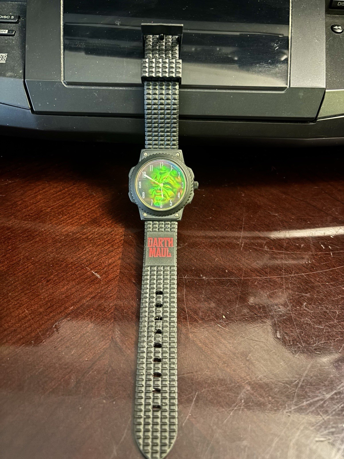 Vintage Promotional Star Wars Darth Maul Quartz Analog Wristwatch. Still works
