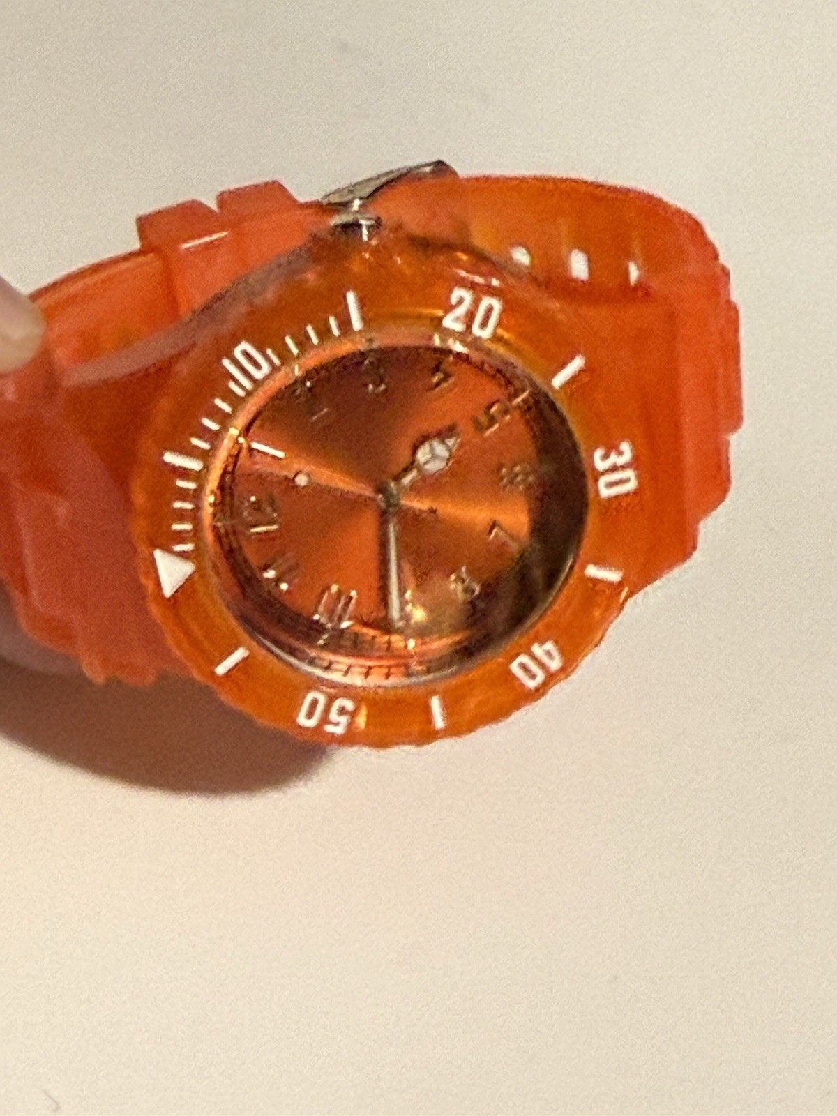 Orange Silicone Wrist Watch