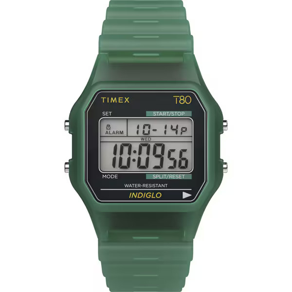 Timex T80 Translucent 34mm Resin Watch Strap TW2Y34100