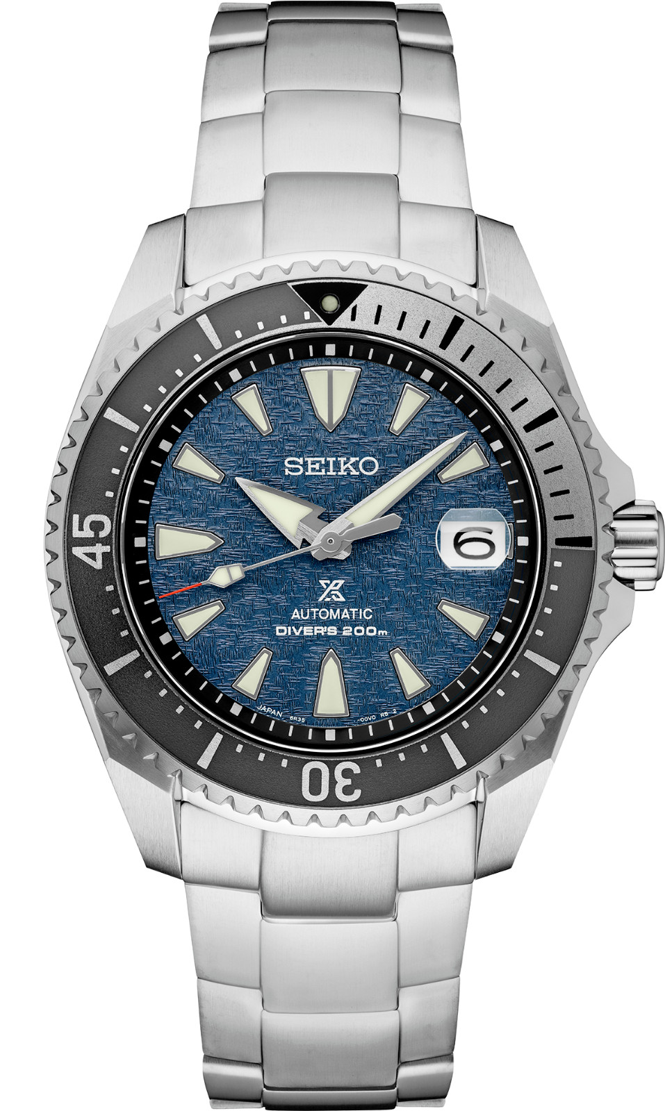 Seiko Prospex 43.5 mm Divers Shogun Blue Dial Titanium Bracelet Watch SPB357