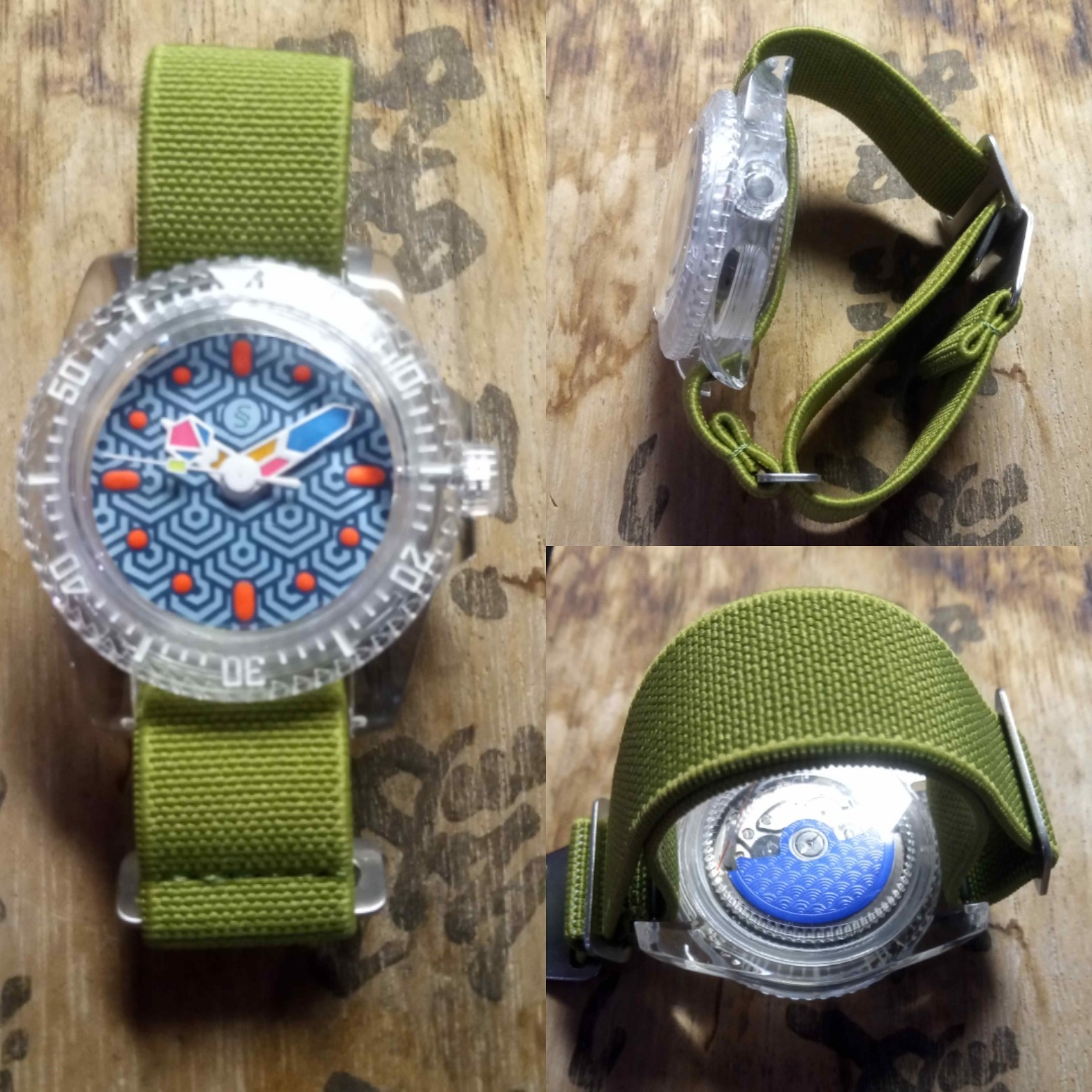 Summer knockaround beach watch – Acrylic case with Seiko NH35 automatic movement
