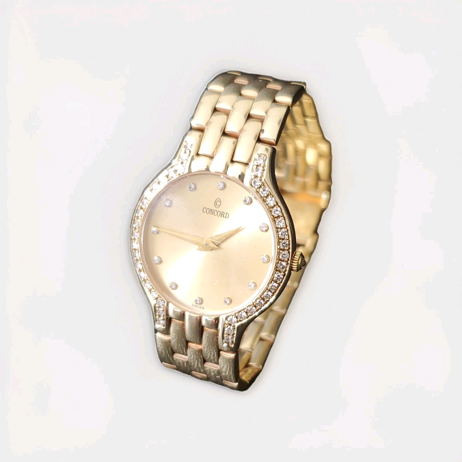​Ladies Concord 14K Gold Diamond Watch Vintage 29-62-26 Solid Gold Bracelet