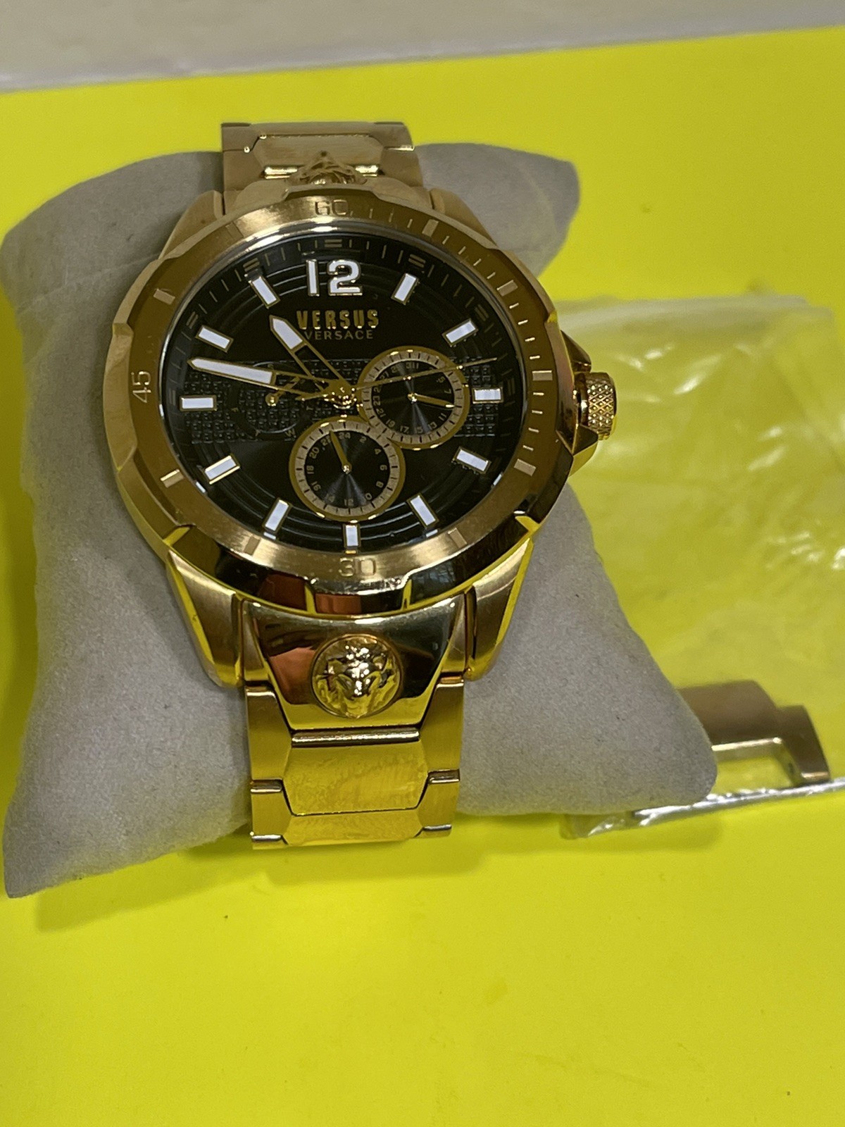 VERSUS Versace Runyon Gold Multifunction Bracelet Watch, 44mm