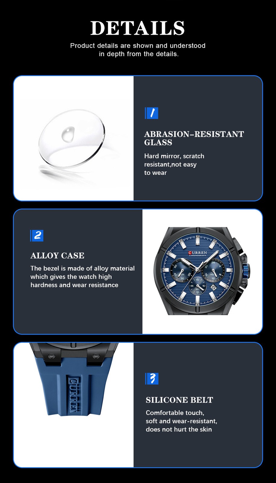 CURREN Men Watch Multifunction Wristwatch Business Male Quartz Watches