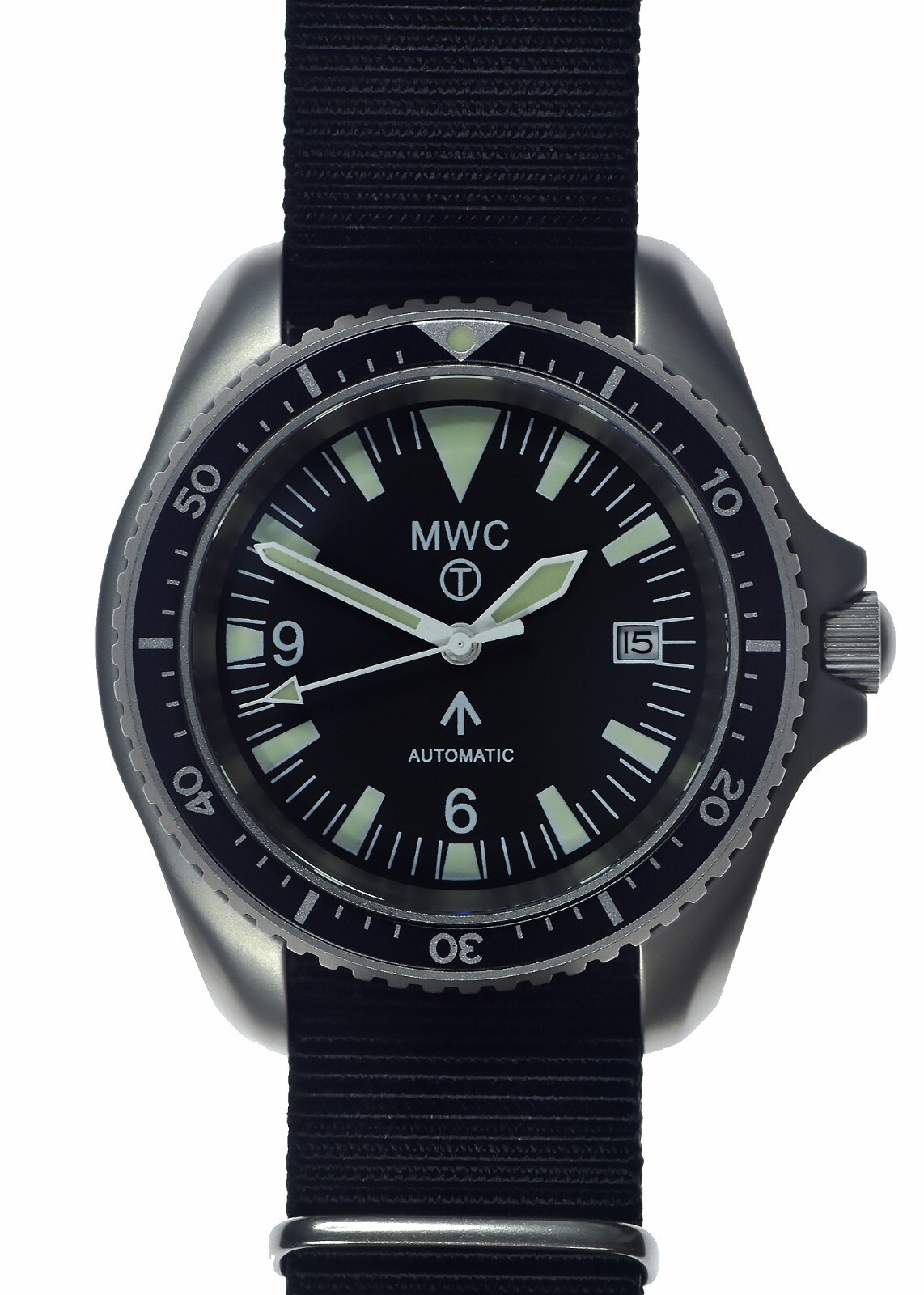 MWC Military Divers Watch with 21 Jewel Automatic Movement and Sapphire Crystal