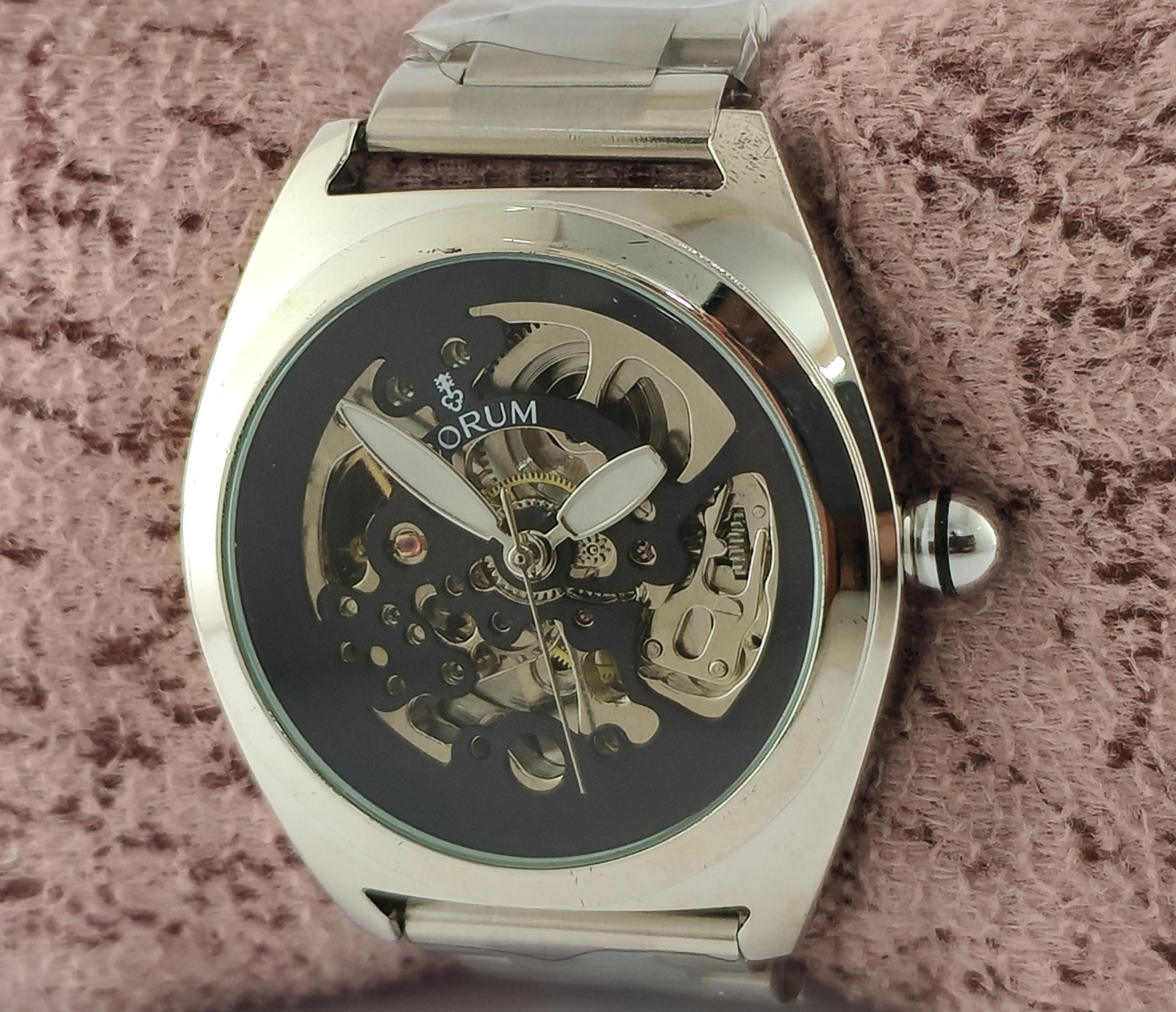 CORUM Automatic Black Dial Working Condition Men’s Wristwatch Steel Band
